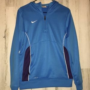 Blue Nike half zip up